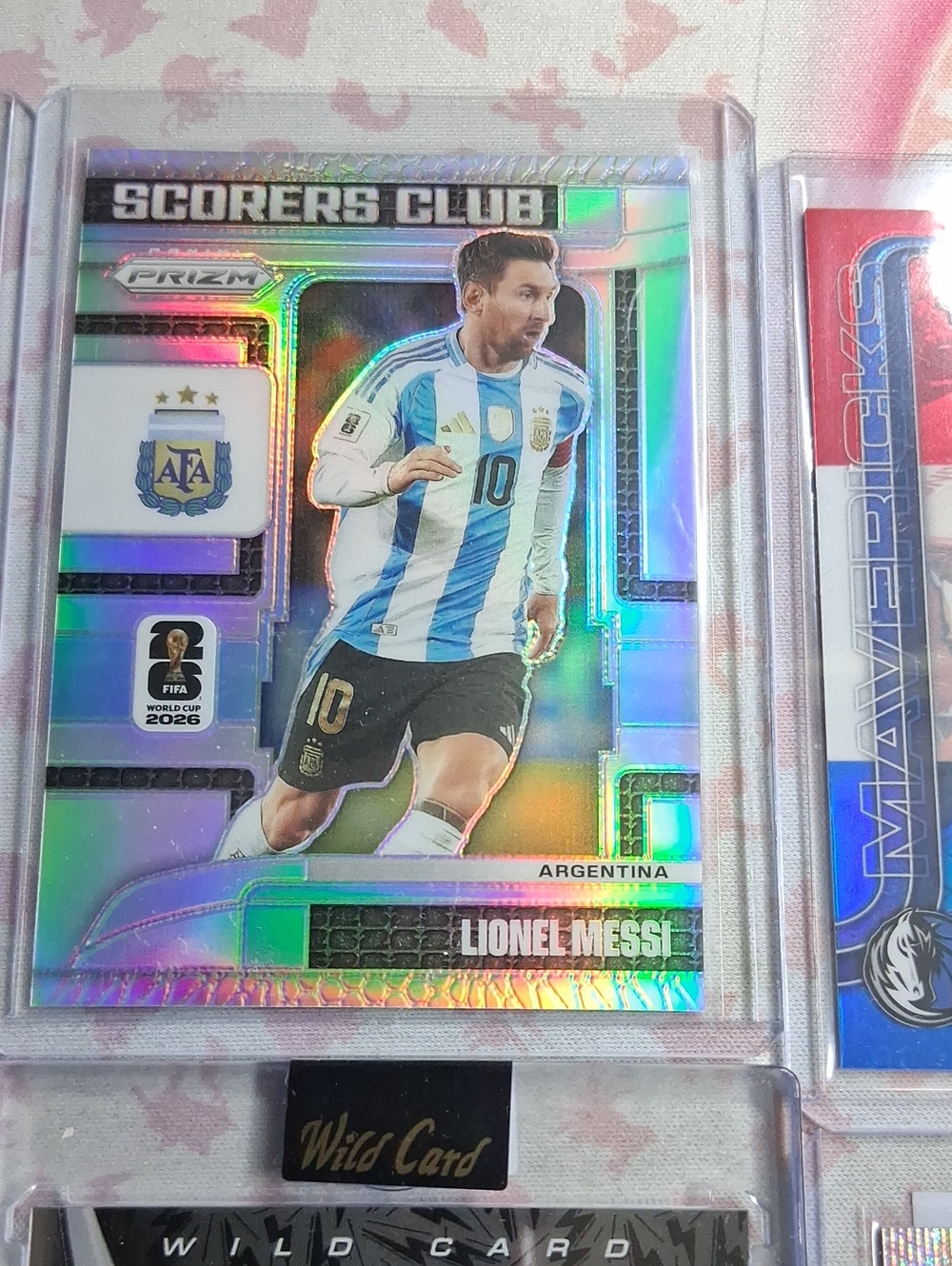 Messi And Others Trading Card Lot - Blue & White Holographic